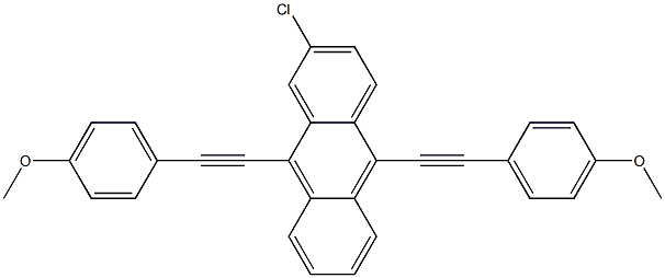 9,10-BIS[(4-METHOXYPHENYL)ETHYNYL]-2-CHLOROANTHRACENE Struktur