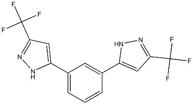 1,5-BIS[3-(TRIFLUOROMETHYL)PYRAZOL-5-YL]BENZENE Struktur