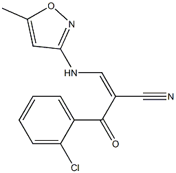 2-((2-CHLOROPHENYL)CARBONYL)-3-((5-METHYLISOXAZOL-3-YL)AMINO)PROP-2-ENENITRILE Struktur