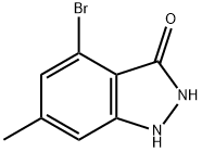 4-BROMO-3-HYDROXY-6-METHYL (1H)INDAZOLE Struktur