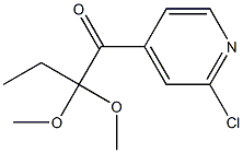 1-(2-CHLORO-PYRIDIN-4-YL)-2,2-DIMETHOXY-BUTAN-1-ONE Struktur