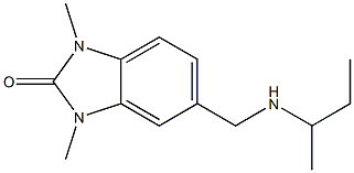 5-((SEC-BUTYLAMINO)METHYL)-1,3-DIMETHYL-1,3-DIHYDRO-2H-BENZIMIDAZOL-2-ONE Struktur