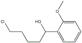 5-CHLORO-1-(2-METHOXYPHENYL)-1-PENTANOL Struktur