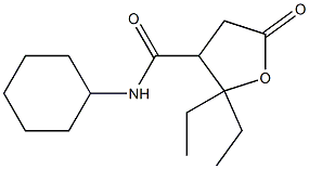 N-CYCLOHEXYL-2,2-DIETHYL-5-OXOTETRAHYDROFURAN-3-CARBOXAMIDE Struktur