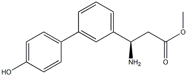 METHYL (3R)-3-AMINO-3-[3-(4-HYDROXYPHENYL)PHENYL]PROPANOATE Struktur