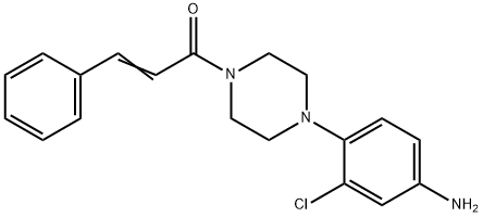 3-CHLORO-4-(4-[(2E)-3-PHENYLPROP-2-ENOYL]PIPERAZIN-1-YL)ANILINE Struktur