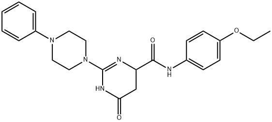 N-(4-ETHOXYPHENYL)-6-OXO-2-(4-PHENYLPIPERAZIN-1-YL)-3,4,5,6-TETRAHYDROPYRIMIDINE-4-CARBOXAMIDE Struktur