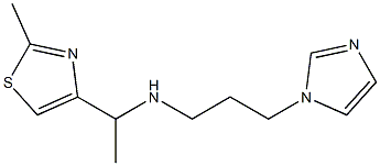 (3-IMIDAZOL-1-YL-PROPYL)-[1-(2-METHYL-THIAZOL-4-YL)-ETHYL]-AMINE Struktur