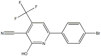 6-(4-BROMOPHENYL)-4-(TRIFLUOROMETHYL)-2-HYDROXYPYRIDINE-3-CARBONITRILE Struktur