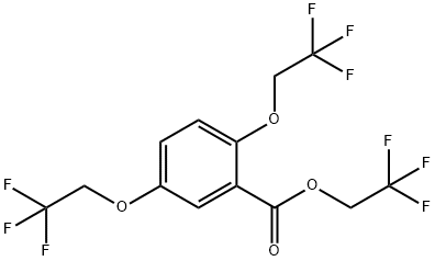 2,2,2-TRIFLUOROETHYL 2,5-BIS(2,2,2-TRIFLUOROETHOXY)BENZOATE Struktur