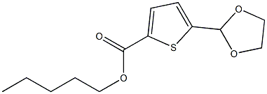 PENTYL 5-(1,3-DIOXOLAN-2-YL)-2-THIOPHENECARBOXYLATE Struktur