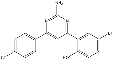 2-(2-AMINO-6-(4-CHLOROPHENYL)PYRIMIDIN-4-YL)-4-BROMOPHENOL Struktur