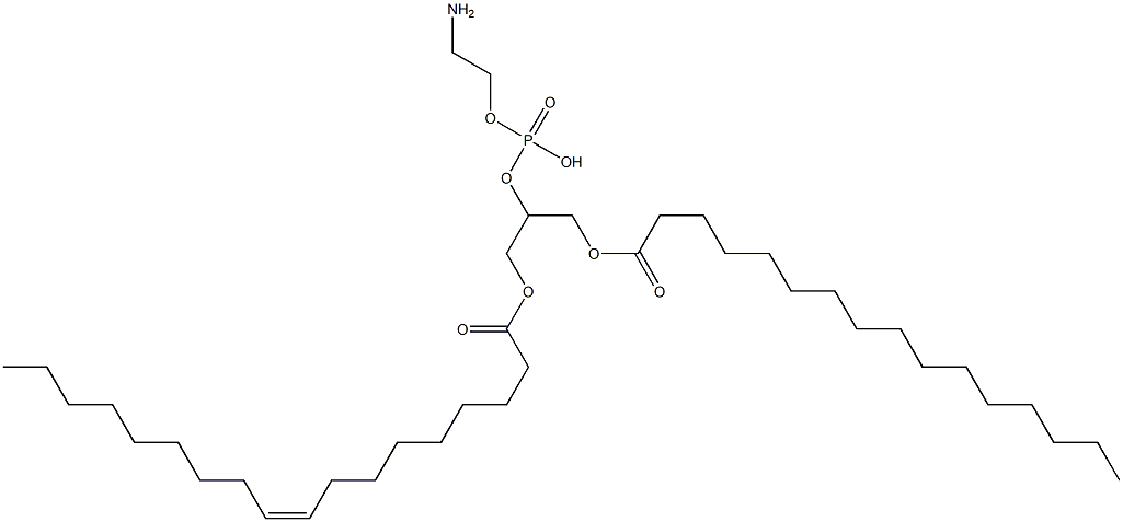 1-OLEOYL-3-PALMITOYL-RAC-GLYCERO-2-PHOSPHOETHANOLAMINE Struktur