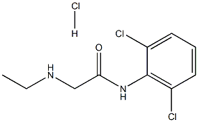 N-(2,6-DICHLOROPHENYL)-2-(ETHYLAMINO)ACETAMIDE HYDROCHLORIDE Struktur