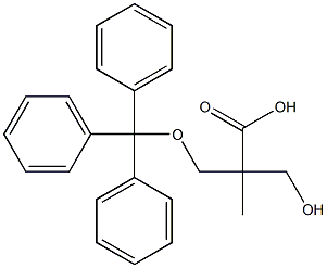 2-(TRIPHENYLMETHOXYMETHYL)-2-HYDROXYMETHYLPROPIONIC ACID Struktur