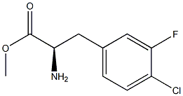 METHYL (2R)-2-AMINO-3-(4-CHLORO-3-FLUOROPHENYL)PROPANOATE Struktur