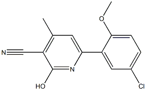 6-(5-CHLORO-2-METHOXYPHENYL)-2-HYDROXY-4-METHYLPYRIDINE-3-CARBONITRILE Struktur