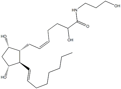 N-[(2-HYDROXY-1-HYDROMETHYL)ETHYL]-9ALPHA, 11ALPHA, 15S-TRIHYDROXY-PROSTA-5Z, 13E-DIEN-1-AMIDE Struktur