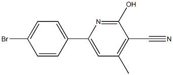 6-(4-BROMOPHENYL)-2-HYDROXY-4-METHYLPYRIDINE-3-CARBONITRILE Struktur