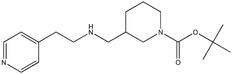 1-BOC-3-([(PYRIDIN-4-YLETHYL)-AMINO]-METHYL)-PIPERIDINE Struktur