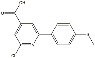 2-CHLORO-6-(4-(METHYLTHIO)PHENYL)PYRIDINE-4-CARBOXYLIC ACID Struktur