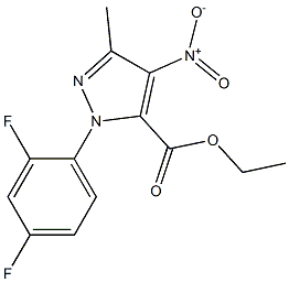 1-(2,4-DIFLUOROPHENYL)-3-METHYL-4-NITRO-1H-PYRAZOLE-5-CARBOXYLIC ACID ETHYL ESTER Struktur