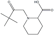 1-(3,3-DIMETHYL-2-OXOBUTYL)PIPERIDINE-2-CARBOXYLIC ACID Struktur