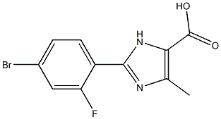 2-(4-BROMO-2-FLUOROPHENYL)-5-METHYL-3H-IMIDAZOLE-4-CARBOXYLIC ACID Struktur