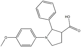 1-(4-METHOXYPHENYL)-2-PHENYLPYRROLIDINE-3-CARBOXYLIC ACID Struktur