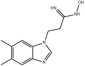 (1Z)-3-(5,6-DIMETHYL-1H-BENZIMIDAZOL-1-YL)-N'-HYDROXYPROPANIMIDAMIDE Struktur