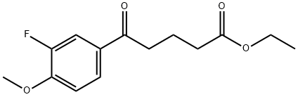 ETHYL 5-(3-FLUORO-4-METHOXYPHENYL)-5-OXOVALERATE Struktur