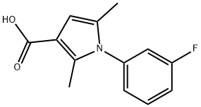 1-(3-FLUOROPHENYL)-2,5-DIMETHYL-1H-PYRROLE-3-CARBOXYLIC ACID Struktur