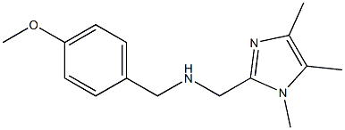 (4-METHOXY-BENZYL)-(1,4,5-TRIMETHYL-1H-IMIDAZOL-2-YLMETHYL)-AMINE Struktur