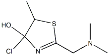 2-DIMETHYL AMINO METHYL-4-CHLORO METHYL-4-HYDROXY THIAZOLINE Struktur