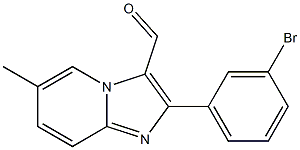 2-(3-BROMO-PHENYL)-6-METHYL-IMIDAZO[1,2-A]PYRIDINE-3-CARBALDEHYDE Struktur