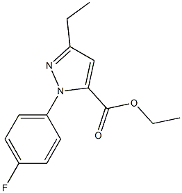 3-ETHYL-1-(4-FLUOROPHENYL)-1H-PYRAZOLE-5-CARBOXYLIC ACID ETHYL ESTER Struktur