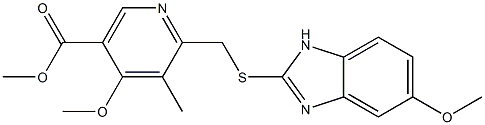 2[(4-METHOXY-5-METHOXYCARBONYL-3-METHYLPYRID-2-YL)-METHYLTHIO]-5-METHOXYBENZIMIDAZOLE Struktur