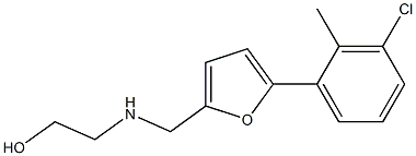 2-(((5-(3-CHLORO-2-METHYLPHENYL)-2-FURYL)METHYL)AMINO)ETHANOL Struktur