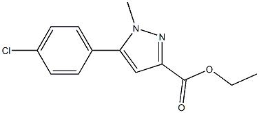 ETHYL 5-(4-CHLOROPHENYL)-1-METHYL-1H-PYRAZOLE-3-CARBOXYLATE Struktur