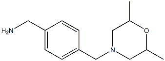 1-[4-[(2,6-DIMETHYLMORPHOLIN-4-YL)METHYL]PHENYL]METHANAMINE Struktur