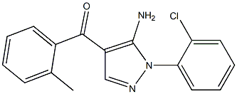 (5-AMINO-1-(2-CHLOROPHENYL)-1H-PYRAZOL-4-YL)(O-TOLYL)METHANONE Struktur