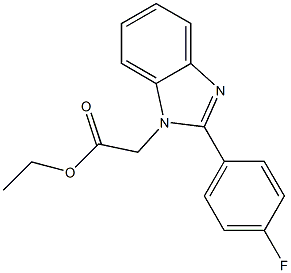 [2-(4-FLUORO-PHENYL)-BENZOIMIDAZOL-1-YL]-ACETIC ACID ETHYL ESTER Struktur