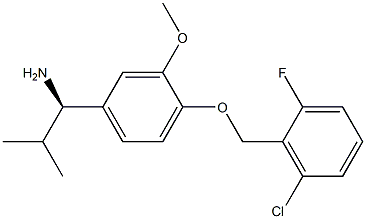 (1R)-1-(4-[(6-CHLORO-2-FLUOROPHENYL)METHOXY]-3-METHOXYPHENYL)-2-METHYLPROPYLAMINE Struktur