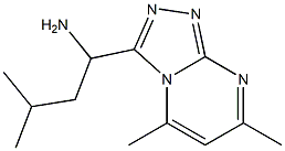 1-(5,7-DIMETHYL[1,2,4]TRIAZOLO[4,3-A]PYRIMIDIN-3-YL)-3-METHYLBUTAN-1-AMINE Struktur