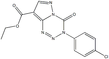 ETHYL 3-(4-CHLOROPHENYL)-4-OXO-3,4-DIHYDROPYRAZOLO[5,1-D][1,2,3,5]TETRAZINE-8-CARBOXYLATE Struktur