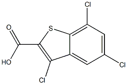 3,5,7-TRICHLORO-1-BENZOTHIOPHENE-2-CARBOXYLIC ACID Struktur