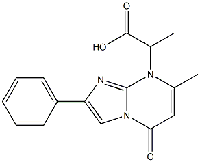 2-(7-METHYL-5-OXO-2-PHENYL-5H-IMIDAZO[1,2-A]PYRIMIDIN-8-YL)-PROPIONIC ACID Struktur