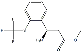 METHYL (3R)-3-AMINO-3-[2-(TRIFLUOROMETHYLTHIO)PHENYL]PROPANOATE Struktur