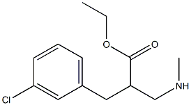 3-(3-CHLORO-PHENYL)-2-METHYLAMINOMETHYL-PROPIONIC ACID ETHYL ESTER Struktur