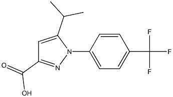 1-(4-TRIFLUOROMETHYL-PHENYL)-5-ISOPROPYL-1H-PYRAZOLE-3-CARBOXYLIC ACID Struktur